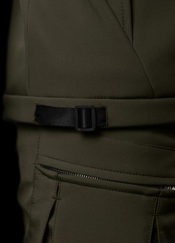 Оливковая (хаки) демисезонная куртка softshell робокоп хакі BEZET