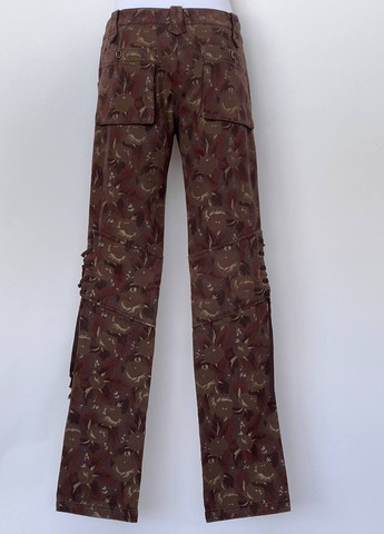 Темно-коричневые кэжуал демисезонные брюки P.M.E