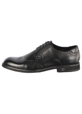 Черные мужские классические туфли 196341 Cosottinni на шнурках