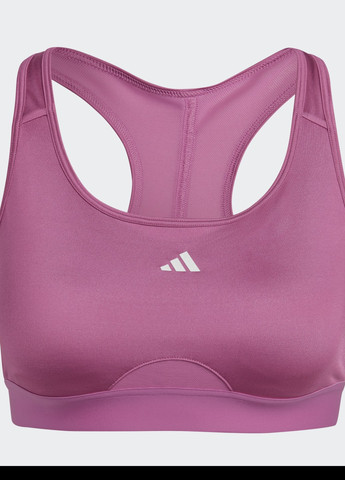 Розовый спортивный бра powerreact training medium-support adidas