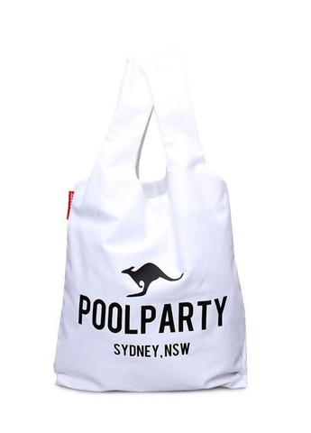 Молодіжна сумка-пакет (маєчка) біла PoolParty (262976239)