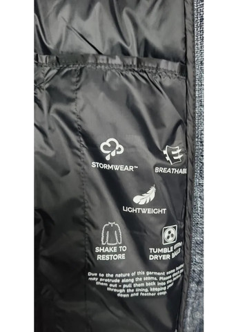 Темно-серая демисезонная женская стеганная куртка м&s (56097) 8 темно-серая M&S