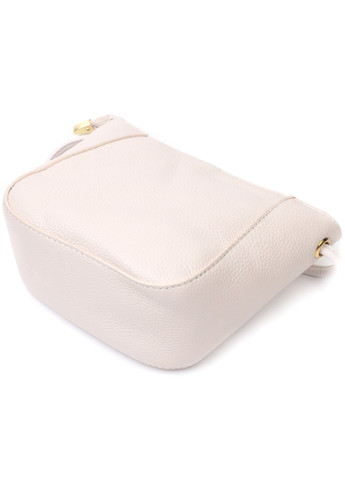 Жіноча сумка через плече з натуральної шкіри 22299 Біла Vintage (276457537)