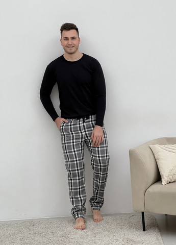 Домашний комплект (штаны+лонгслив) в клетку Cosy (257901900)