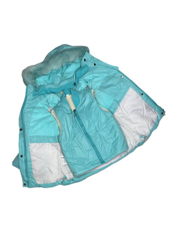 Бірюзовий зимній комплект (куртка, жилетка,напівкомбінезон) Ohccmith