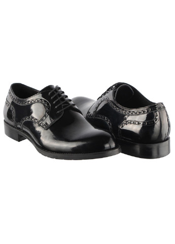 Черные мужские туфли классические 159691 Cosottinni на шнурках