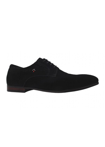 Черные туфли класика мужские натуральная замша, цвет черный Cosottinni