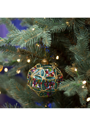 Куля новорічна Yes! Fun d-10 см, блакитний 973859 Novogod'ko (269692742)