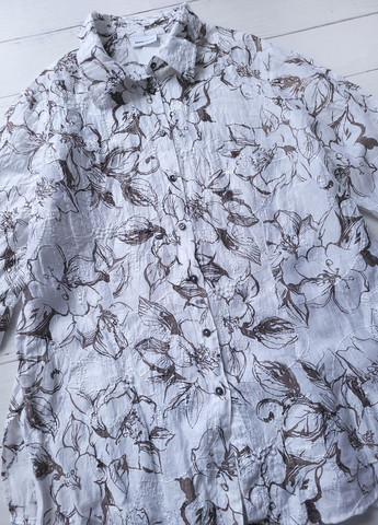 Белая рубашка с абстрактным узором Frank Walder