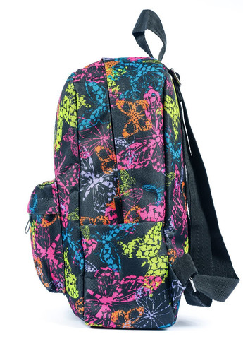 Детский рюкзак черного цвета с принтом бабочки для прогулок городской No Brand (260597019)
