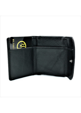Мужской кожаный мини кошелек 9 х 7,5 х 2 см Черный wtro-nw-168-40-01 Weatro (272596091)