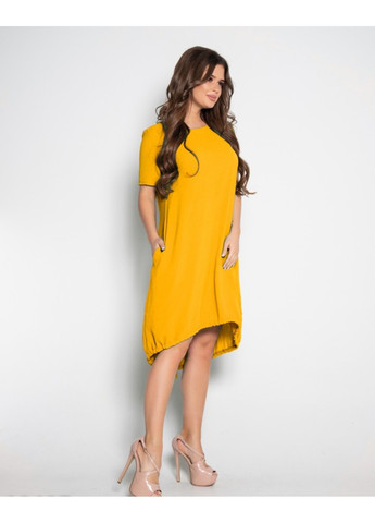 Желтое повседневный платья 10497 5xl жёлтый ISSA PLUS
