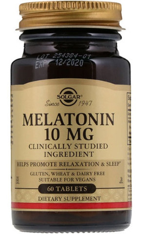 Melatonin 10 mg 60 Tabs SOL-01956 Solgar (256722716)