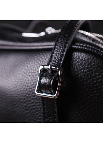 Цікава сумка-клатч зі знімними ручками з натуральної шкіри 22078 Чорна Vintage (260359833)