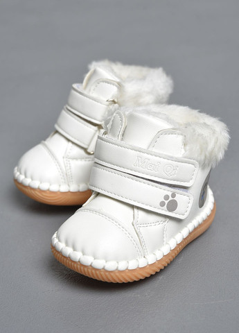 Белые кэжуал зимние ботинки детские зима белого цвета Let's Shop