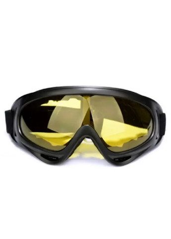 Маска очки защитные для пейнтбола страйкбола сноуборда лыж велосипеда самоката черный корпус (476217-Prob) Желтые линзы Unbranded (277696172)