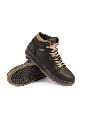 Черные осенние ботинки мужские бренда 9100348_(1) ModaMilano