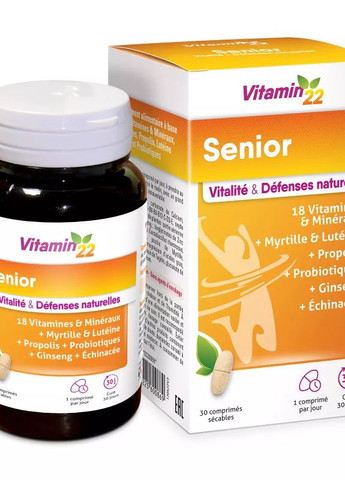 VITAMIN’22 КОМПЛЕКС ВИТАМИНОВ ДЛЯ ЗРЕЛОГО И ПОЖИЛОГО ВОЗРАСТА / SENIOR, 30 ТАБЛЕТОК Vitamin'22 (271962337)