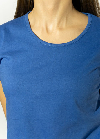 Бесцветная летняя футболка женская базовая (электрик) Time of Style