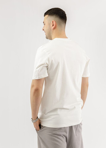 Біла футболка чоловіча короткий рукав колір білий цб-00227221 Figo