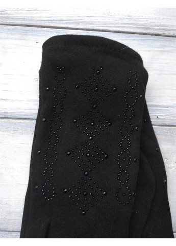 Жіночі розтяжні рукавички Чорні 8715S1 с BR-S (261771652)