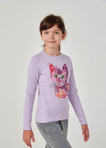 Фіолетова футболка з довгим рукавом світлофіолетовий Smil