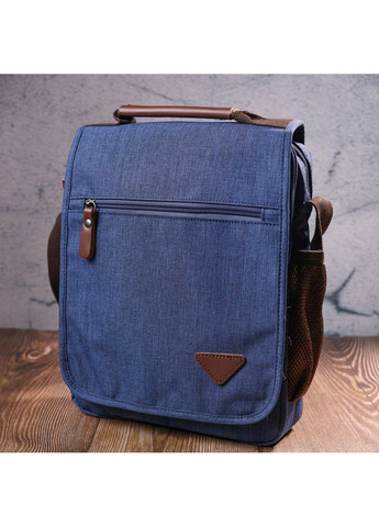 Интересная мужская сумка через плечо из текстиля 21264 Синяя Vintage (258286233)