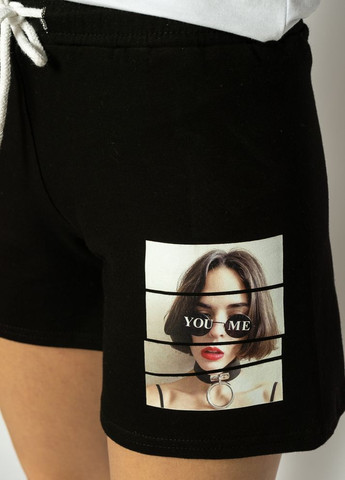 Шорти жіночі принт дівчинка (Чорний) Time of Style (261922116)