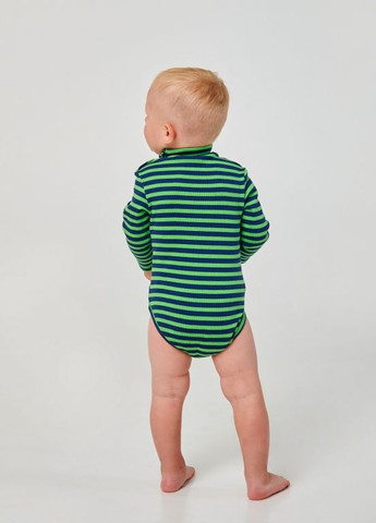 Боди-гольф Полоска салатово-синяя Smil (261763754)