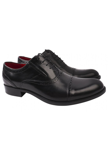 Черные туфли мужские из натуральной кожи, на шнуровке, на низком ходу, черные, Fabio Conti