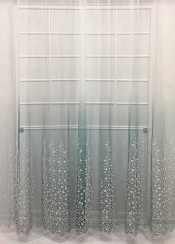 Готовый тюль фатин с вышивкой, градиент бирюзовый, ширина 250 см, высота 220 см No Brand (259215363)