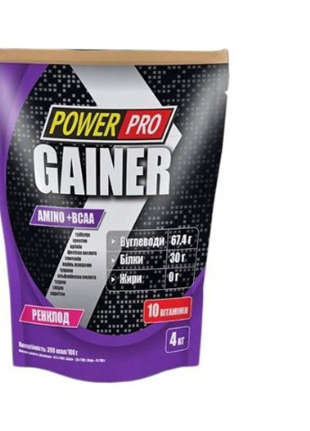 Gainer 4000 g /100 servings/ Ренклод Power Pro (256776825)