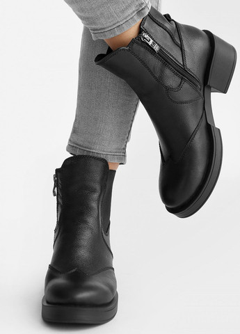 Шкіряні чорні черевики демі Villomi (276975371)