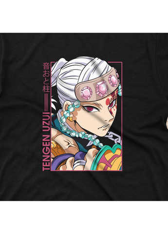 Черная футболка c принтом клинок рассекающий демонов - тенген узуй No Brand