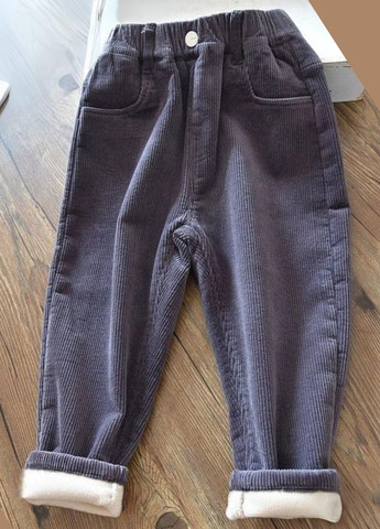 Серые классические, повседневный, кэжуал зимние брюки прямые No Brand