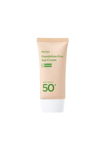 Солнцезащитный крем с тонирующим эффектом лица Foundation Free Sun Cream SPF/PA++++ 50+ 50 мл Manyo (269237874)