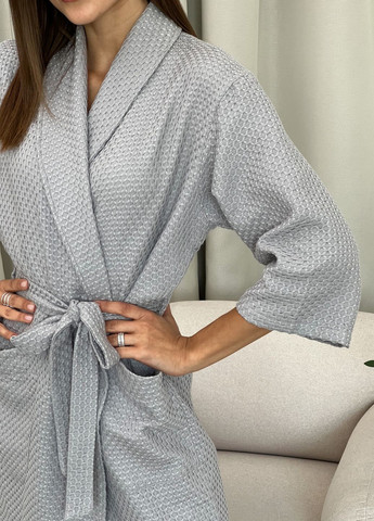 Жіночий халат шаль Ланцюжок сріблясто-сірий 401 Cosy (260357495)