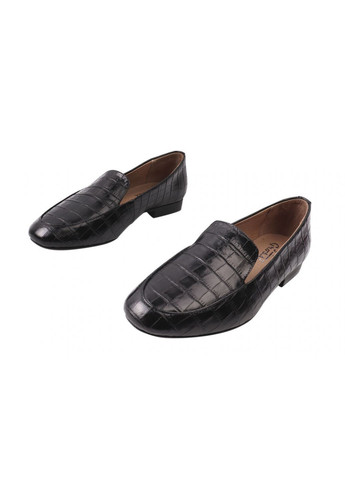 Туфлі жіночі з натуральної шкіри, на низькому ходу, колір чорний, Grossi 224-21dtc (257438543)