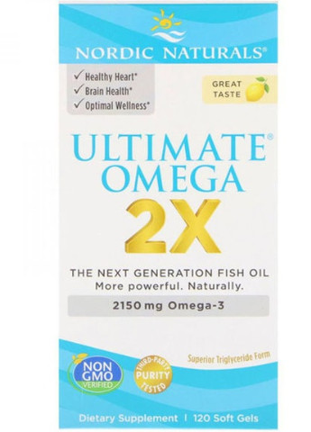 Ultimate Omega 2X 2150 mg 120 Soft Gels Nordic Naturals (256724448)