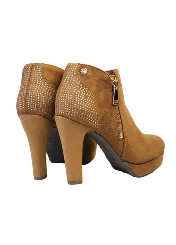 Коричневі демісезонна ботильйони замшеві демісезоні зі стразами 36 коричневий XTI