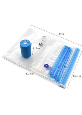 Вакуумный упаковщик вакууматор ручной на батарейках для продуктов питания с пакетами для вакуумирования 6 шт (474749-Prob) Unbranded (259613319)