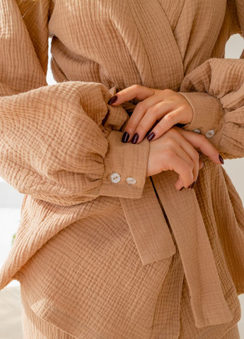 Бежева жіночий костюм "kimono" бежевого кольору р.l 408858 New Trend