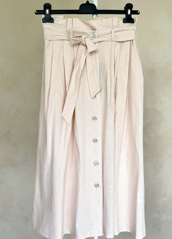 Персиковая кэжуал однотонная юбка Azuri