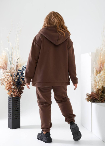 Женский теплый костюм на флисе цвет шоколад р.48/50 442868 New Trend (265014234)
