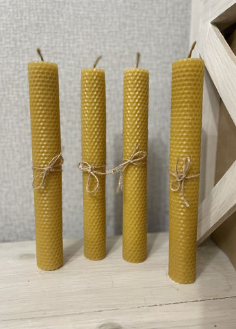 Комплект свічок з вощини (4 шт) No Brand Hand Made (277160346)