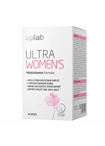 Вітамінний комплекс для жінок Ultra Women Multivitamin Formula - 90 капсул VPLab Nutrition (269461908)