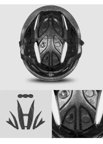 Шлем спортивный велосипедный с затемненными очками на магнитах 26 х 21 х 17 см L/XL (474101-Prob) Черный Unbranded (257374494)