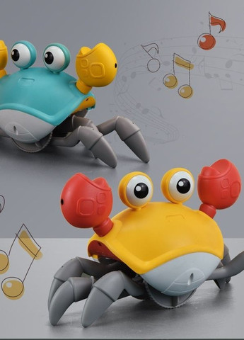 Детская интерактивная игрушка Краб с функцией распознавания помех и музыкой No Brand (275334748)