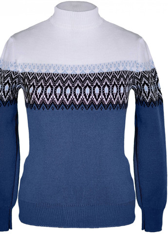 Синій светри светр з орнаментом (9008511) Lemanta