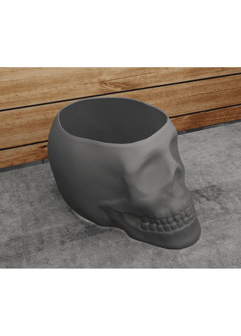 Декоративна ваза - кашпо в формі черепа. Тонкостінна ЗаСвіт (266425098)